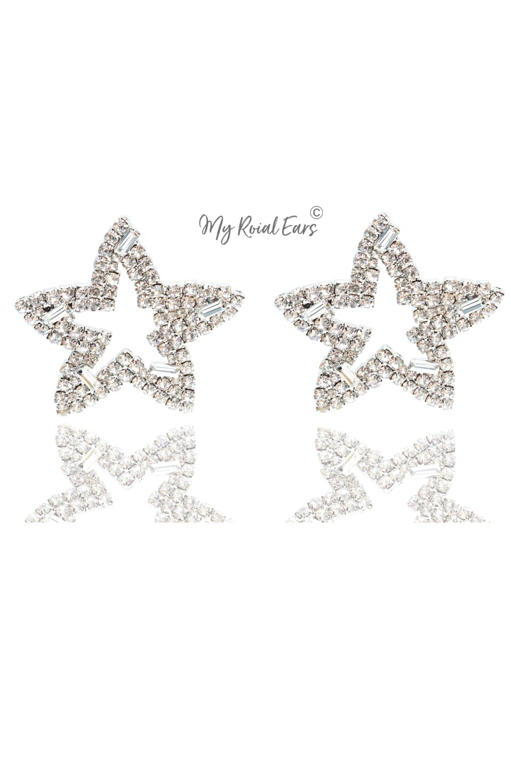 Bella H- statement star diva stud earrings
