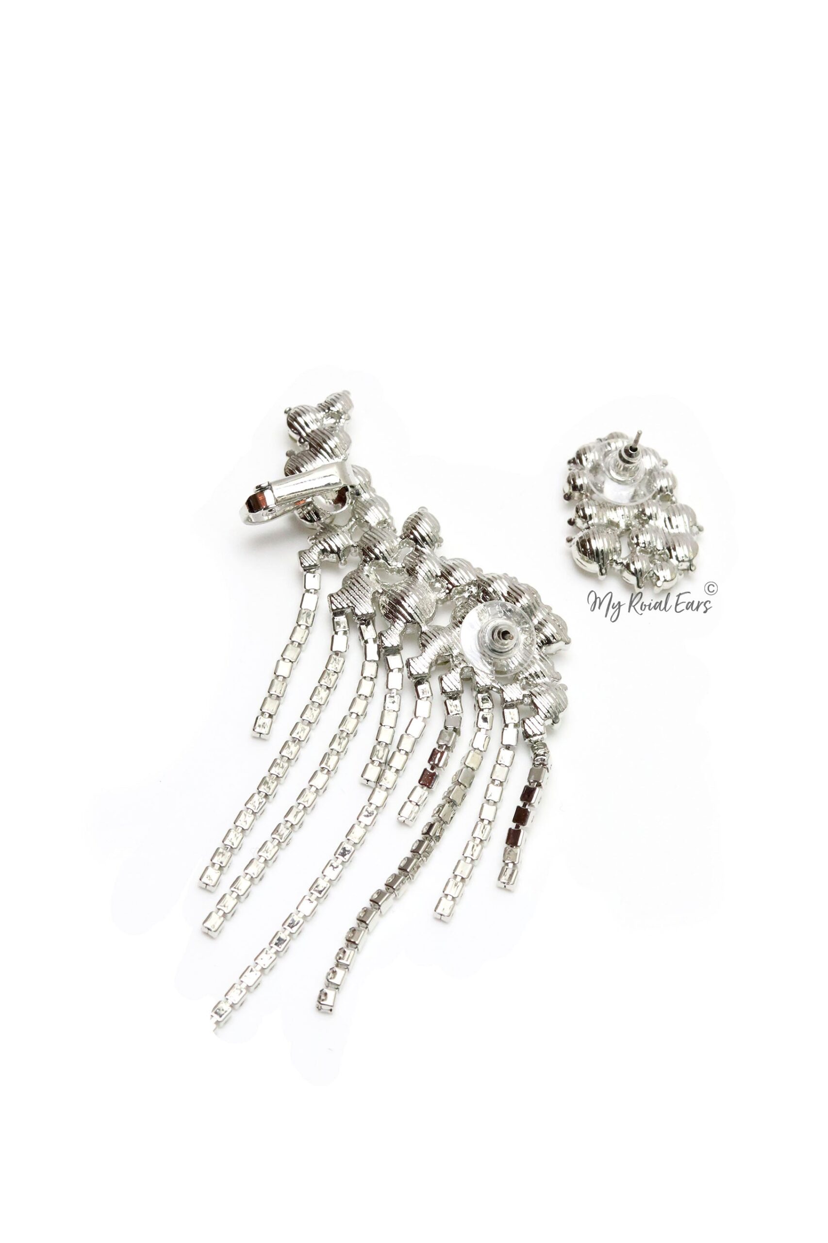 Veronica W- stunning crystal ear cuff and stud earrings - Image 3