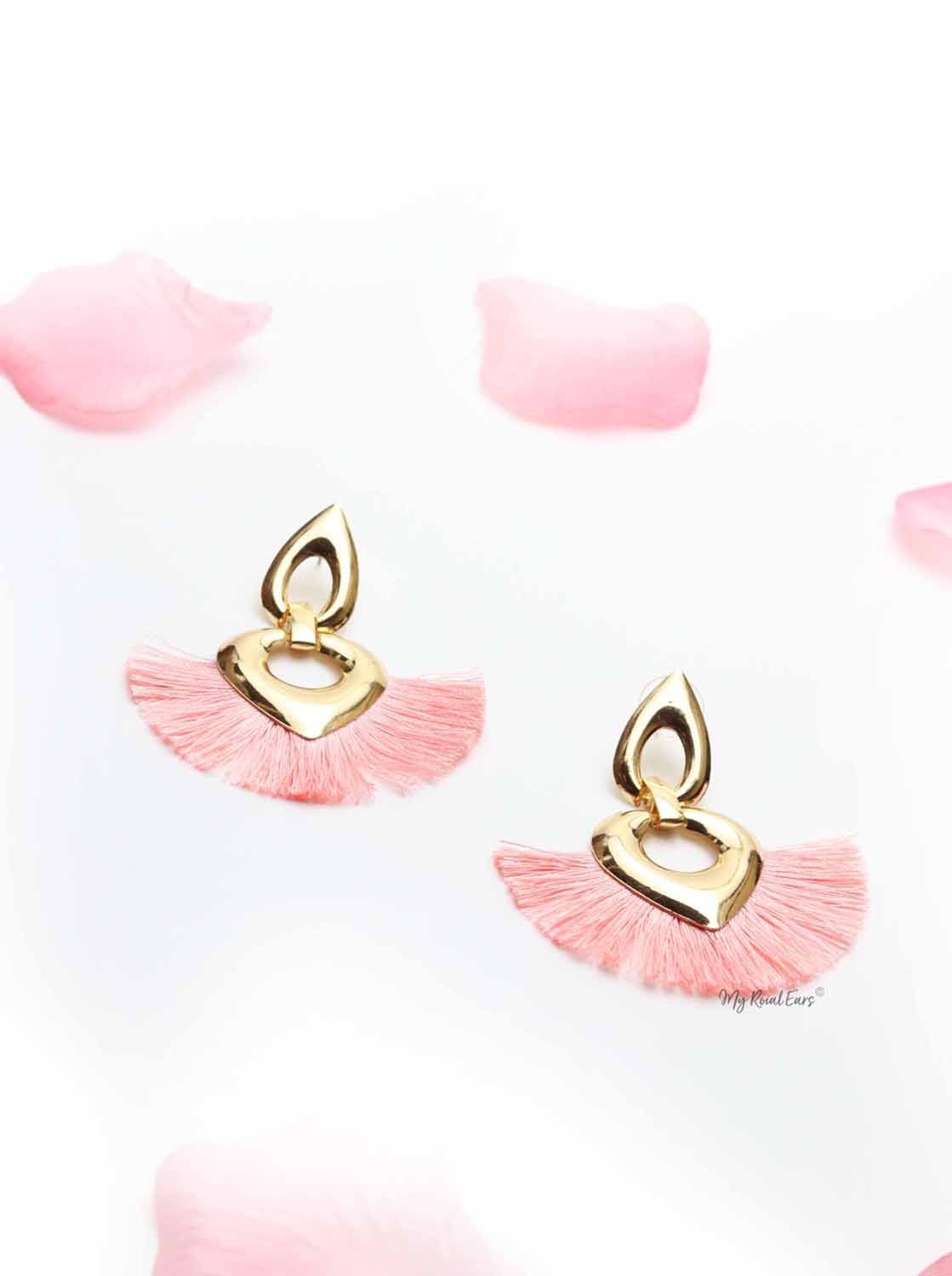 Cosmos-cute cream tassel earrings - My Roial Ears LTD