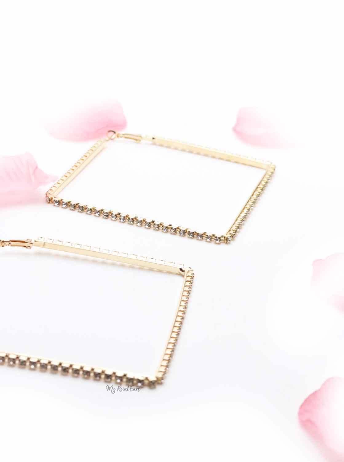 Blue Dawn- square shaped hoop earrings - My Roial Ears LTD