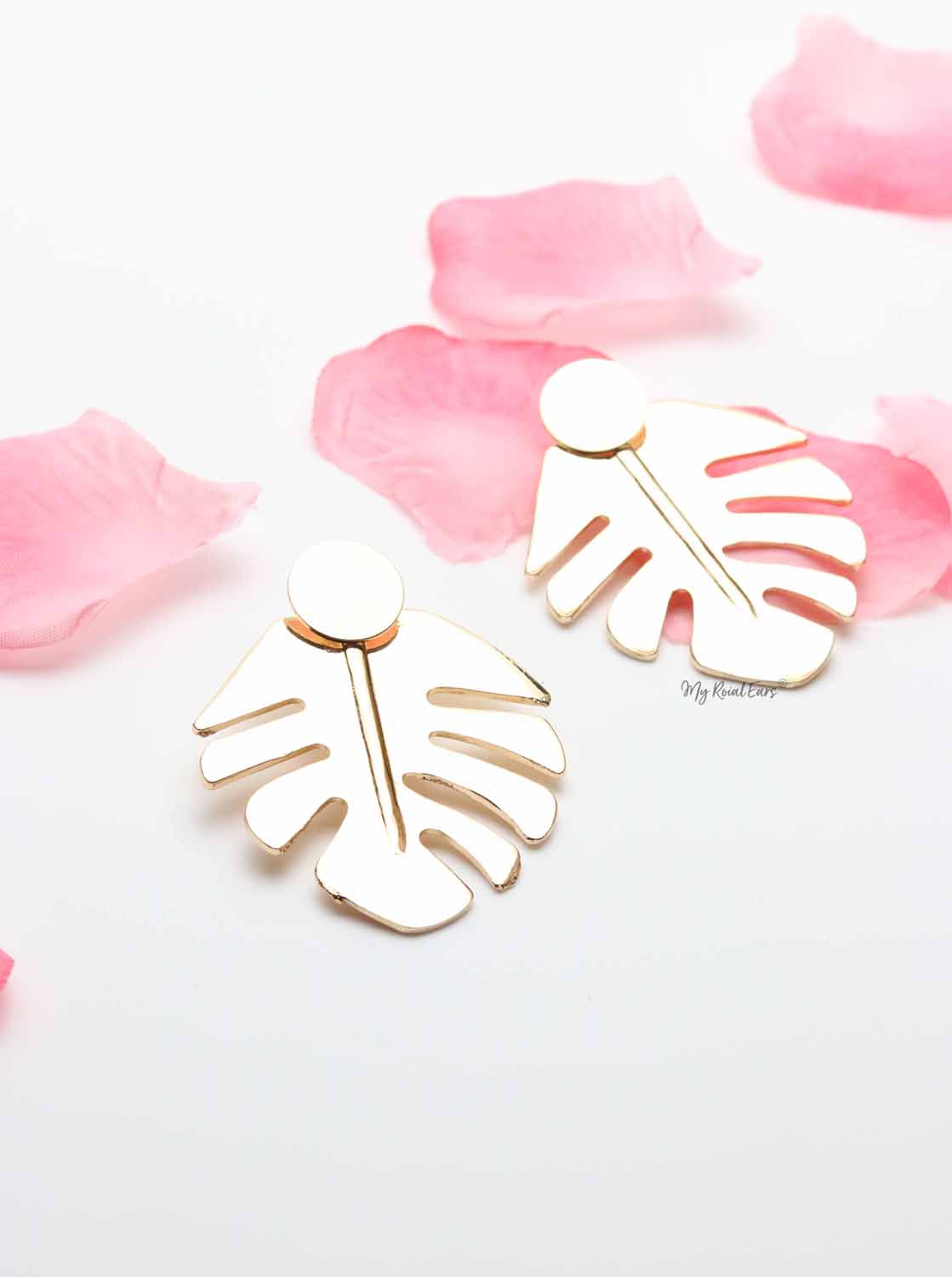 Catasetum- golden 2 n 1 statement stud earrings - My Roial Ears LTD
