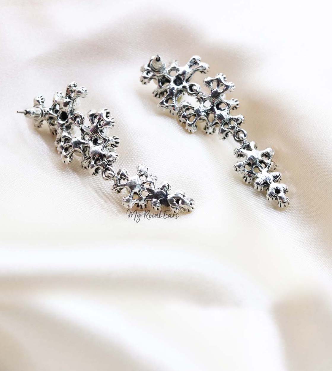 Q.MARY-delicate gold pearls inspired bridal earrings - My Roial Ears LTD