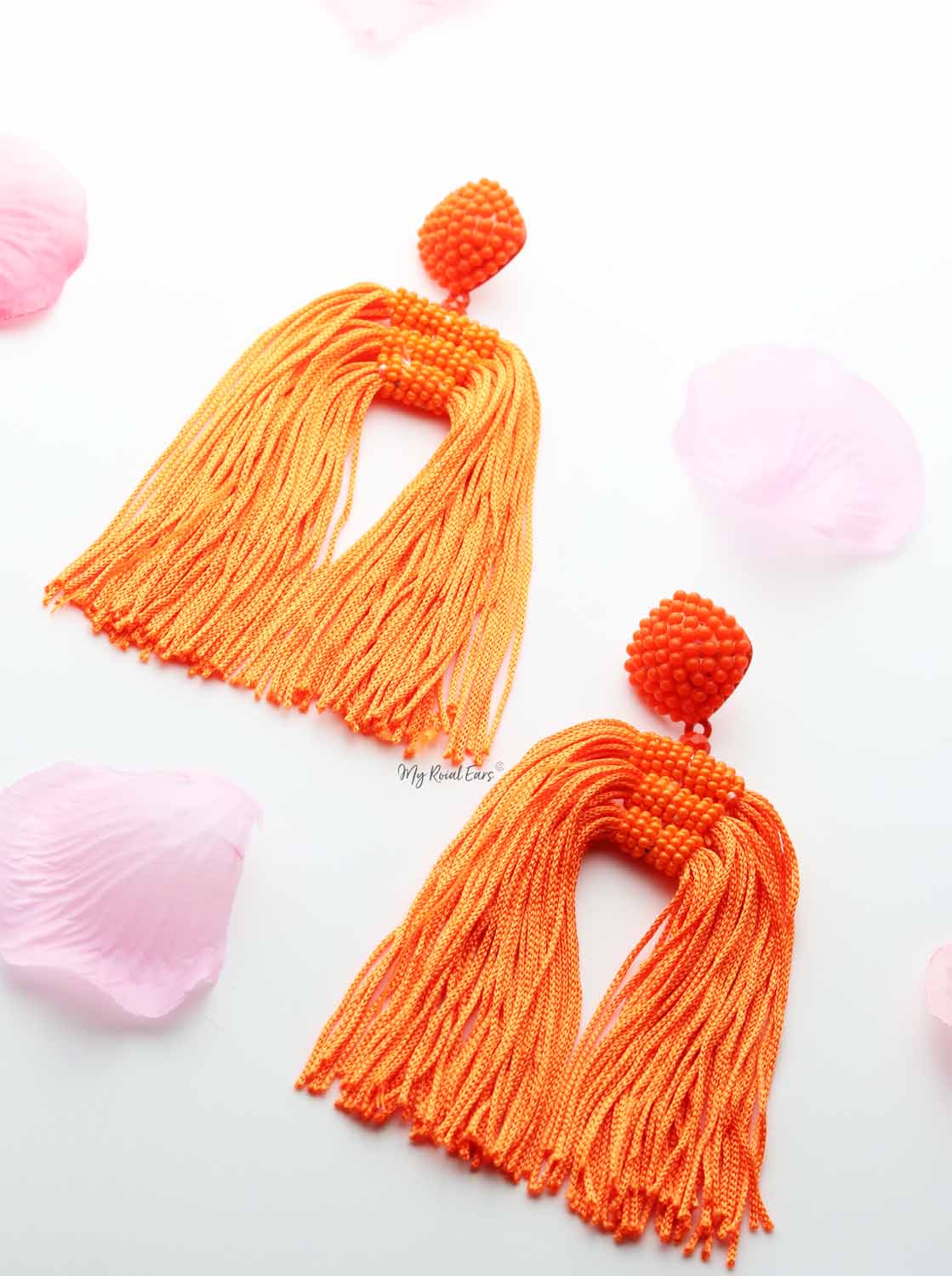 Snapdragon- tassel statement long earrings - My Roial Ears LTD