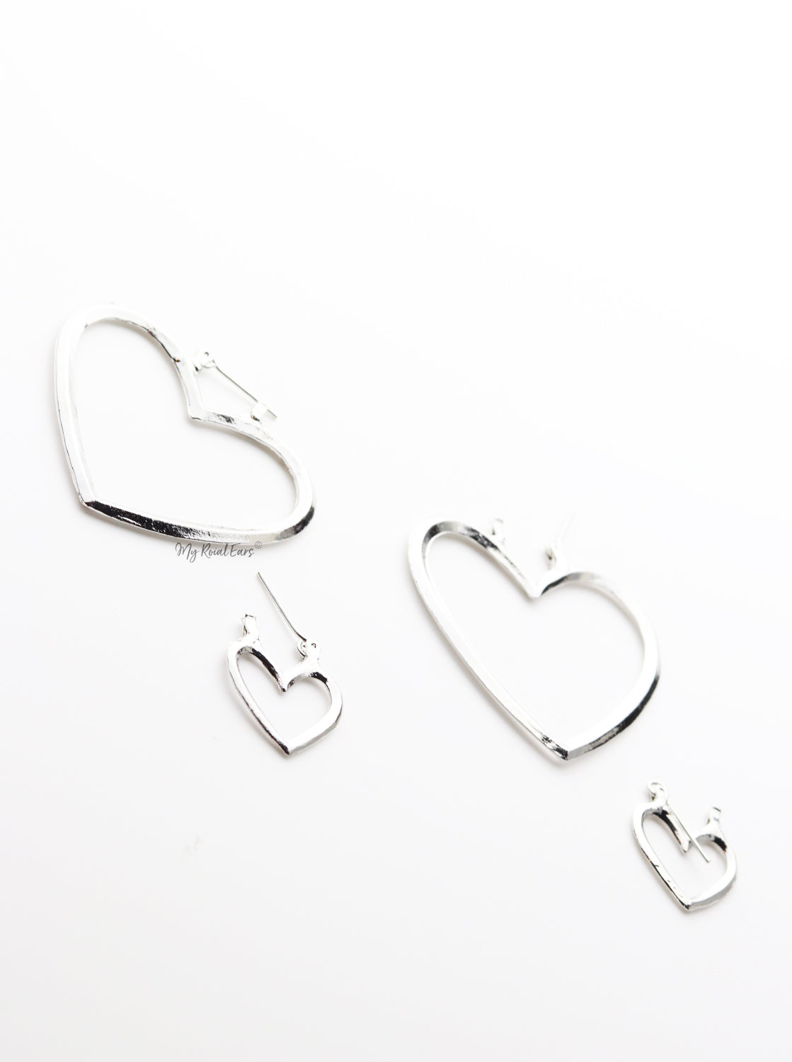 Thistle- Two Heart Shaped Hoop Earrings - My Roial Ears LTD