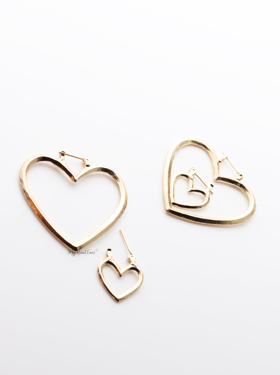 Thistle- Two Heart Shaped Hoop Earrings - My Roial Ears LTD