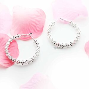 Biennial- silver  plated hoop earrings - My Roial Ears LTD