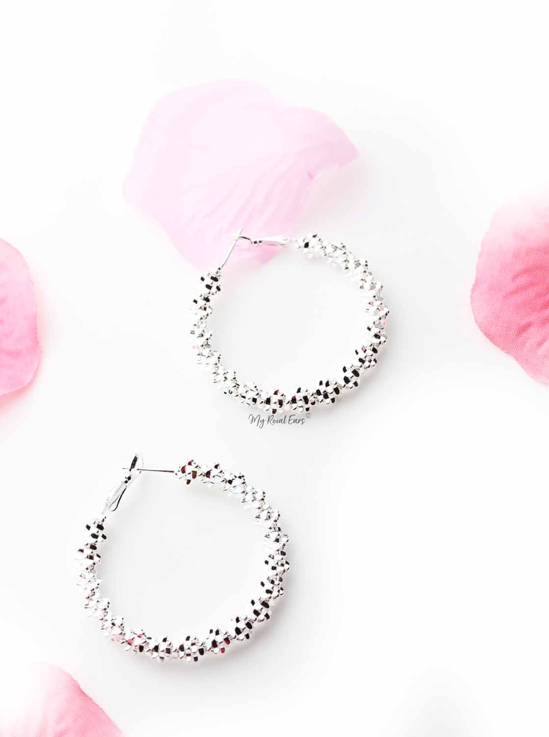 Biennial- silver plated hoop earrings - My Roial Ears LTD