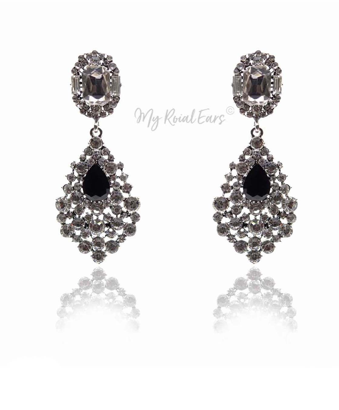 Q.JANE- luxury bridal baroque vintage statement earrings - My Roial Ears LTD
