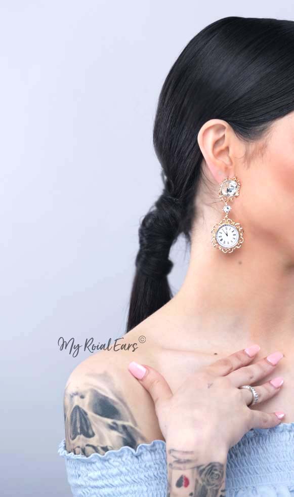 Primrose-gold retro statement gold earrings - My Roial Ears LTD