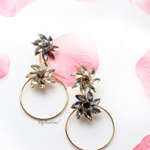 Daisy- two in one Crystal Flower Shaped Earring - My Roial Ears LTD