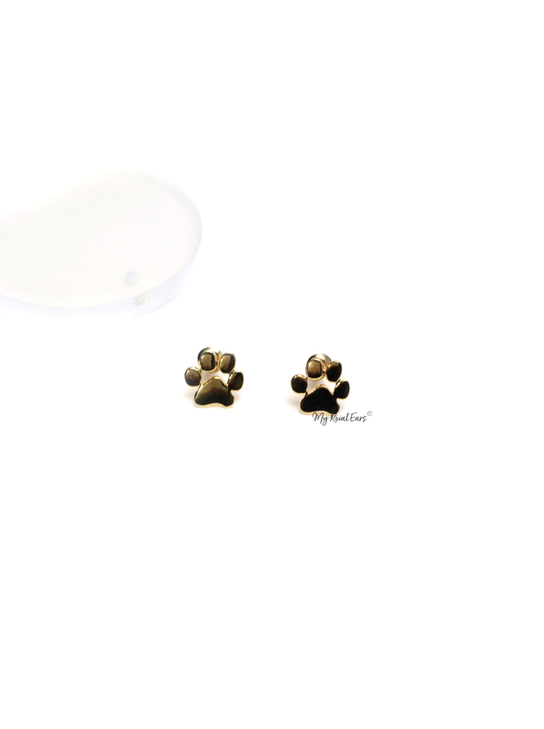 Briseis Silver- cute dog paw stud earrings - Image 4