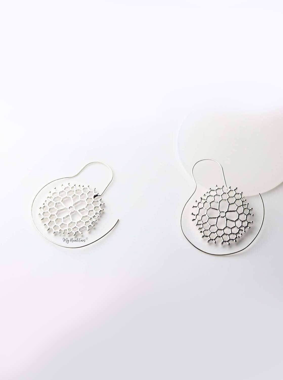 Danae- gold plated round spiral plant inspired earrings - My Roial Ears LTD