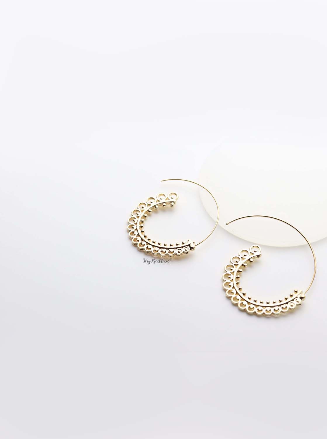 Erato- bohemian whirlpool pattern style hoop earrings - My Roial Ears LTD
