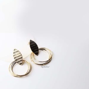 Eos- cute statement gold stud earrings - My Roial Ears LTD