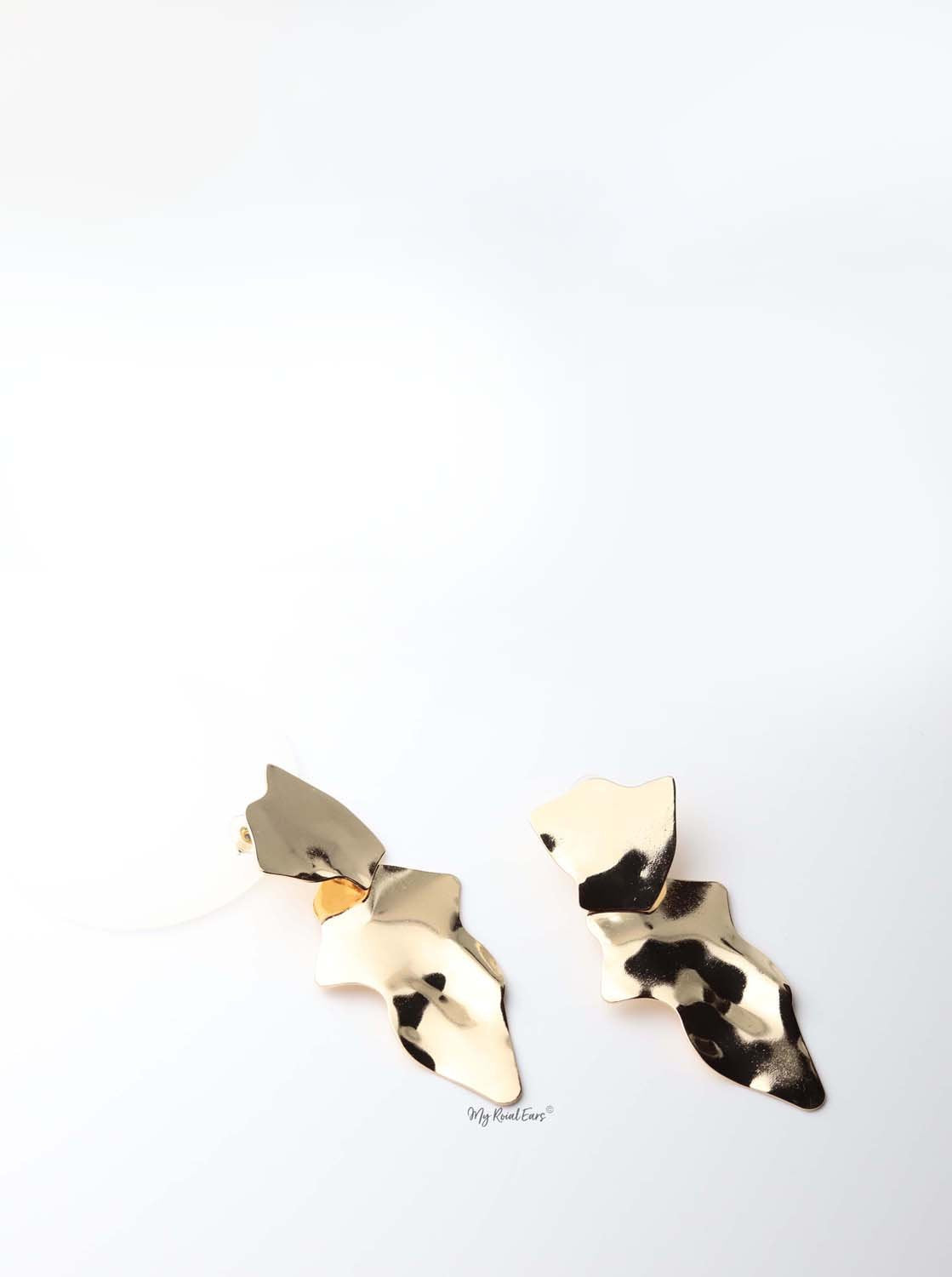 Penelope Silver- abstract striking statement earrings - My Roial Ears LTD