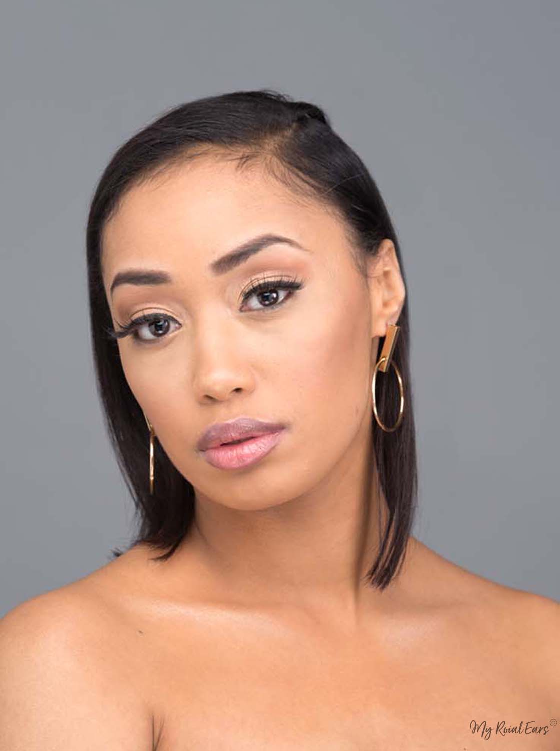 Selene- gold plated big circle hoop earrings - My Roial Ears LTD