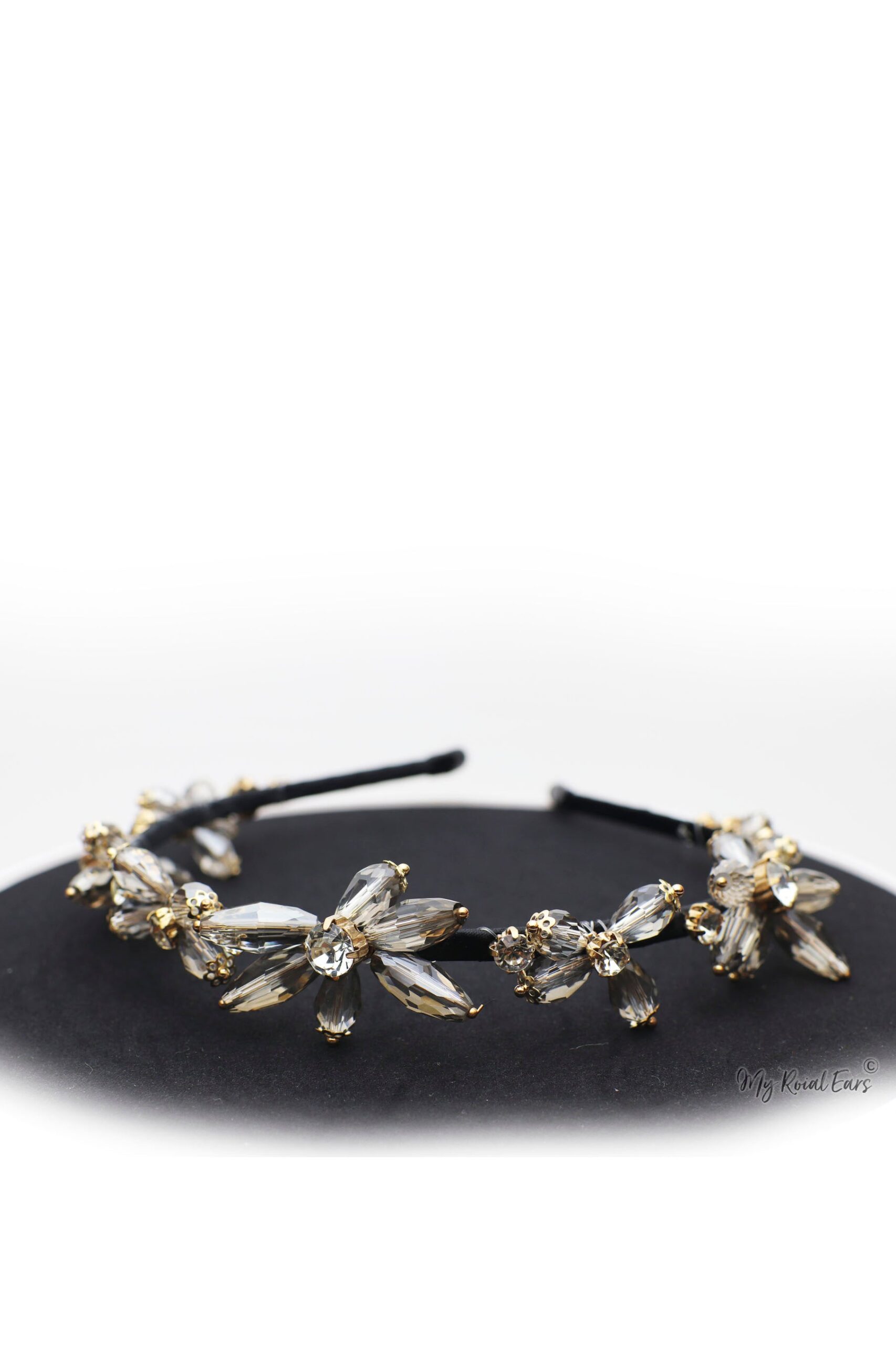 Queen Didrika- striking transparent geometry stone headband - My Roial Ears LTD