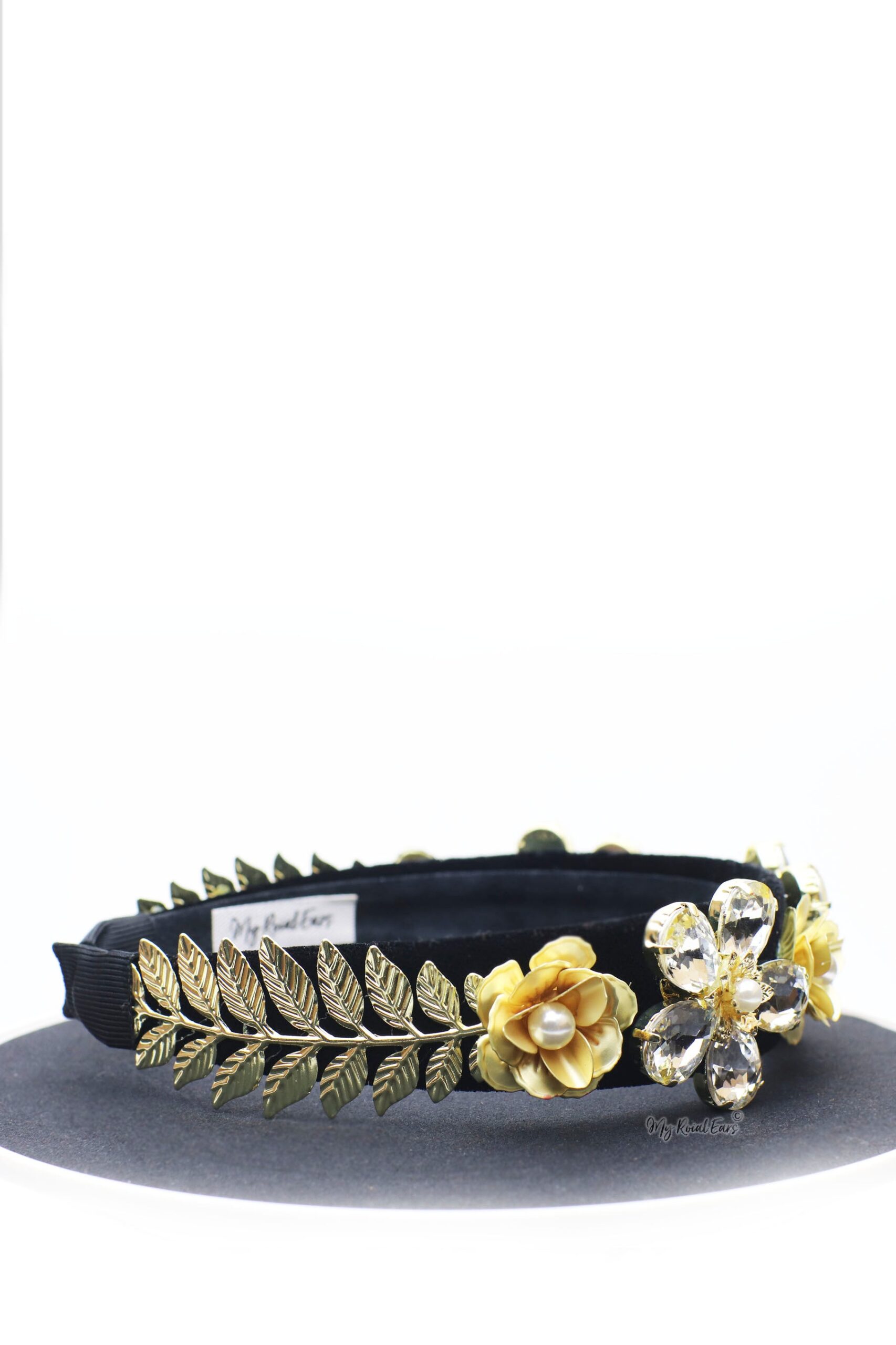 Queen Cayla- golden floral metal headband - My Roial Ears LTD