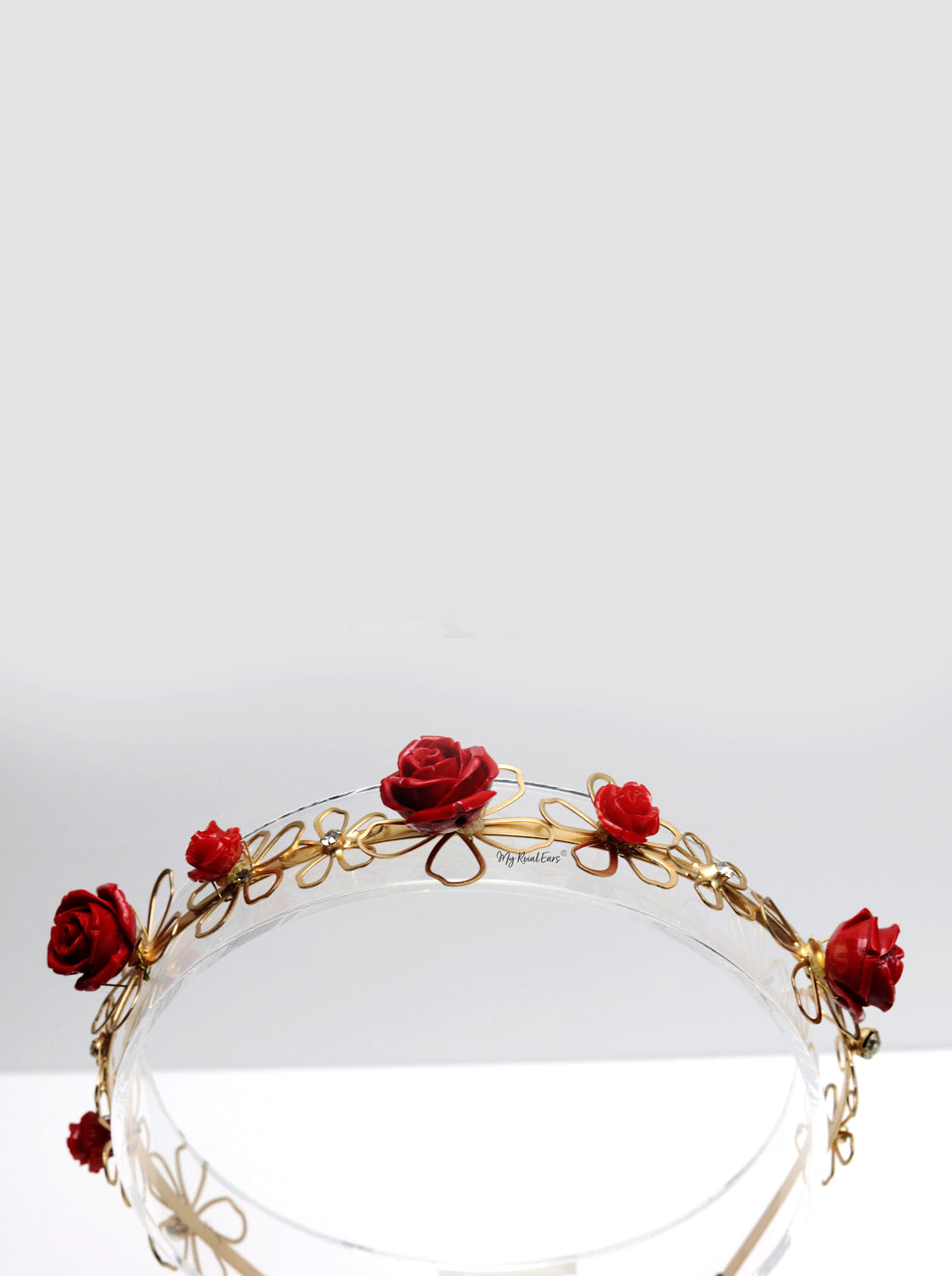 Queen Enid- gold and rose flower headband - Image 2