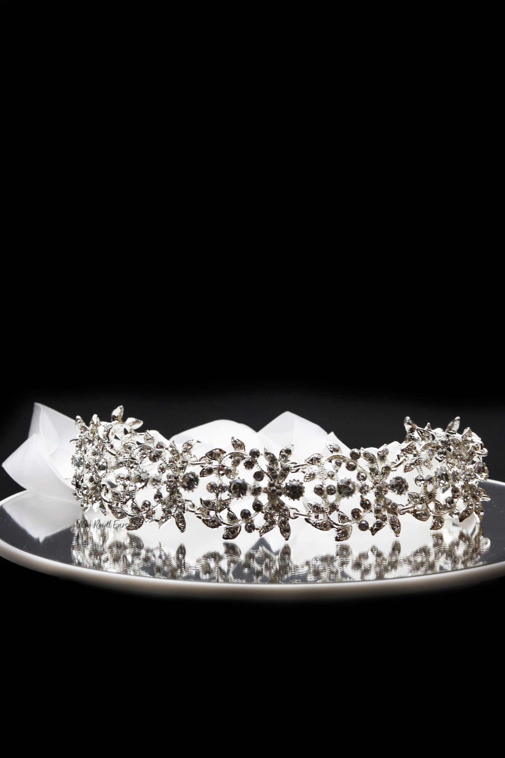 Queen Malala- dazzling silver floral headband - My Roial Ears LTD