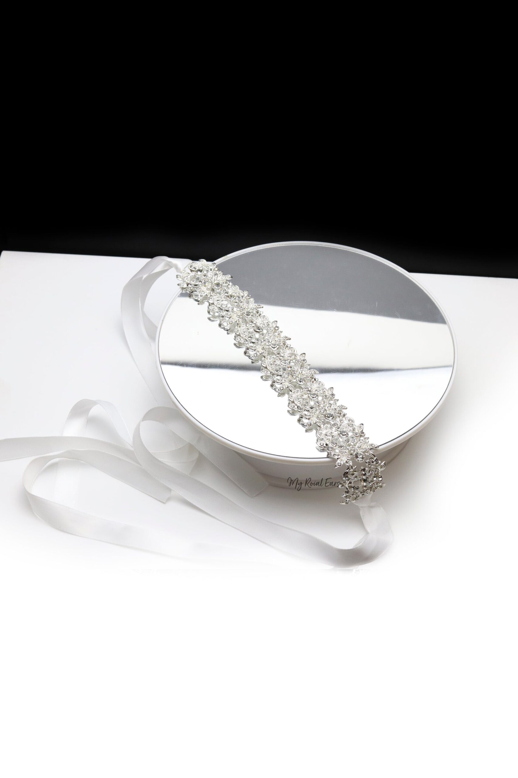 Queen Malala- dazzling silver floral headband - My Roial Ears LTD