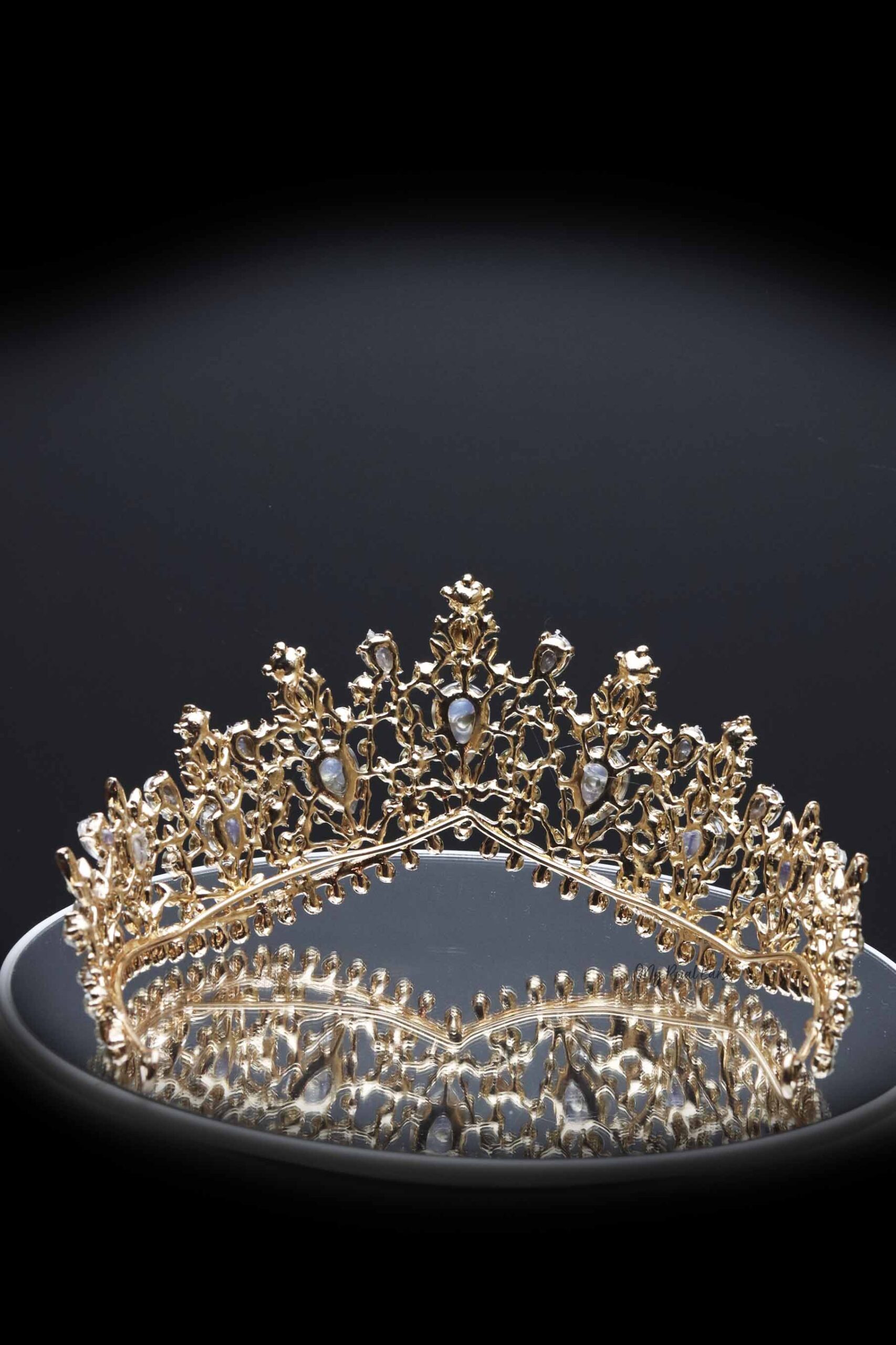 Queen Katharine Gold-rhinestone crystal tiara - My Roial Ears LTD