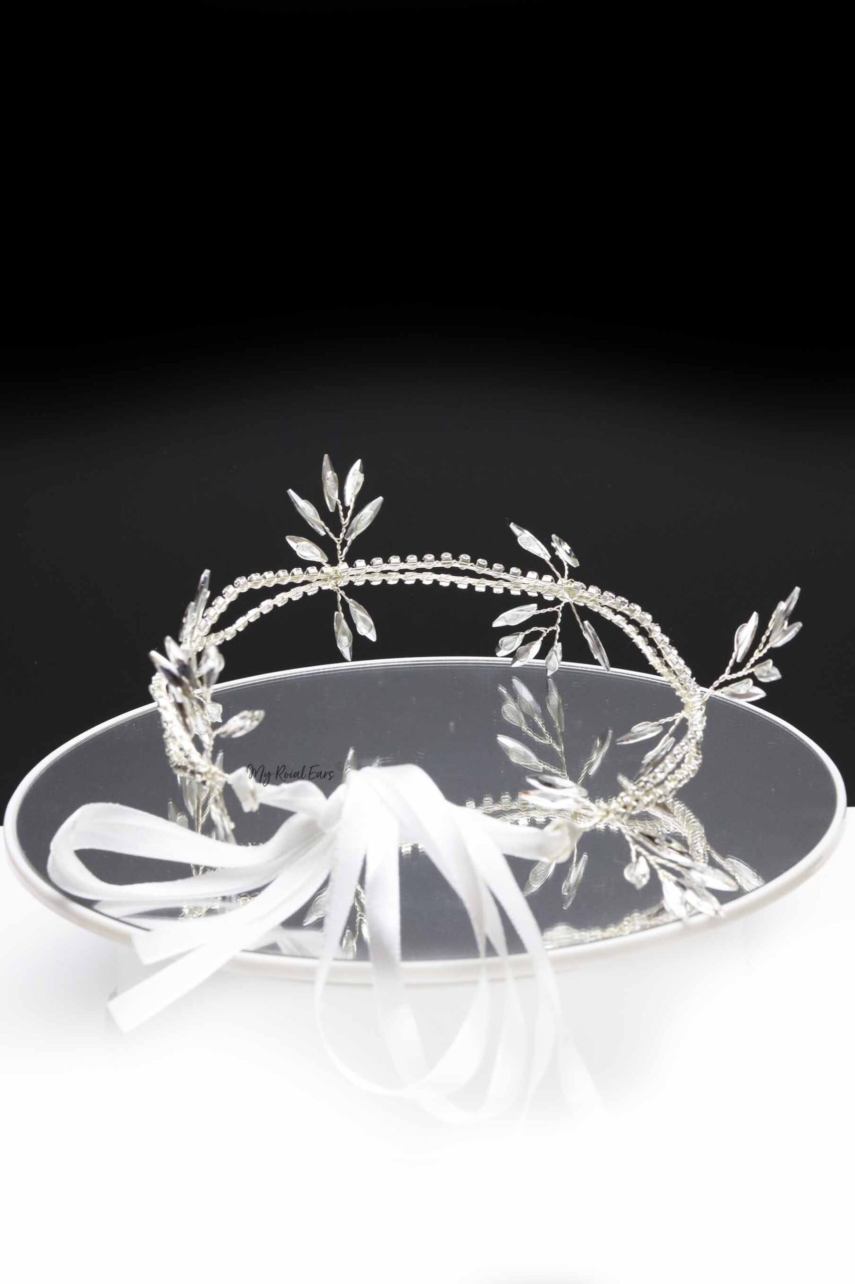 Queen Pauline- crystal ribbon headband - My Roial Ears LTD