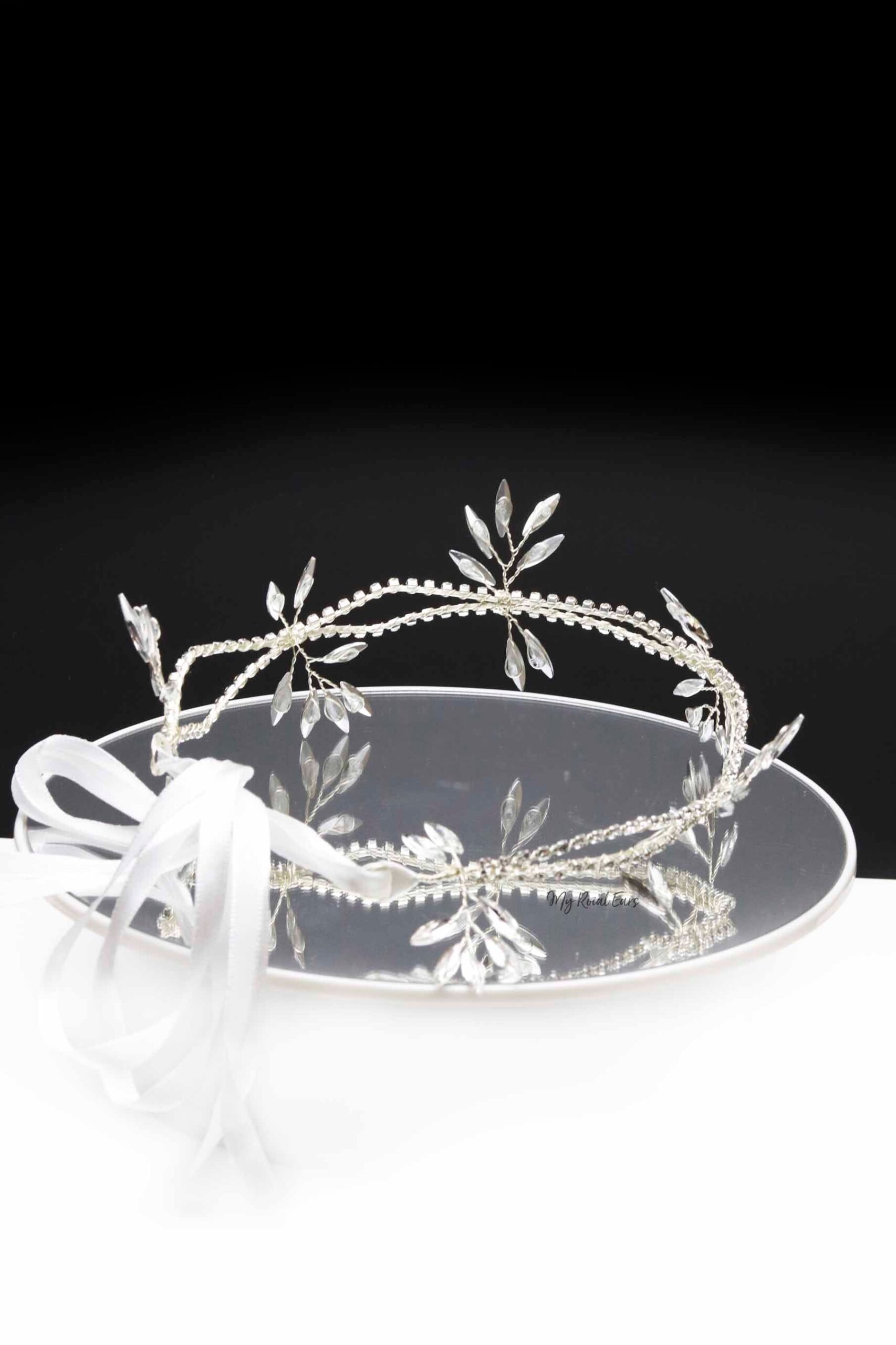 Queen Pauline- crystal ribbon headband - My Roial Ears LTD