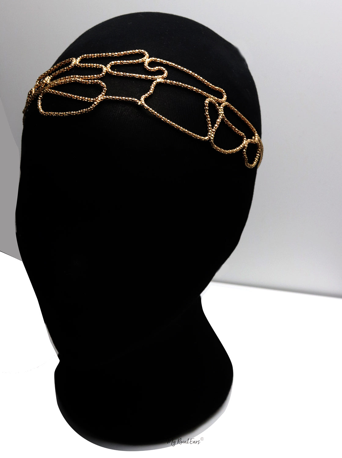 Queen Jacqeline- golden knitted pattern headband - Image 3