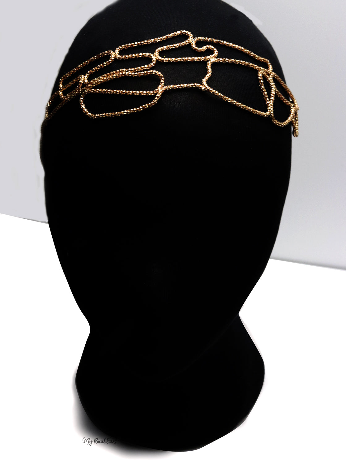 Queen Jacqeline- golden knitted pattern headband - Image 8