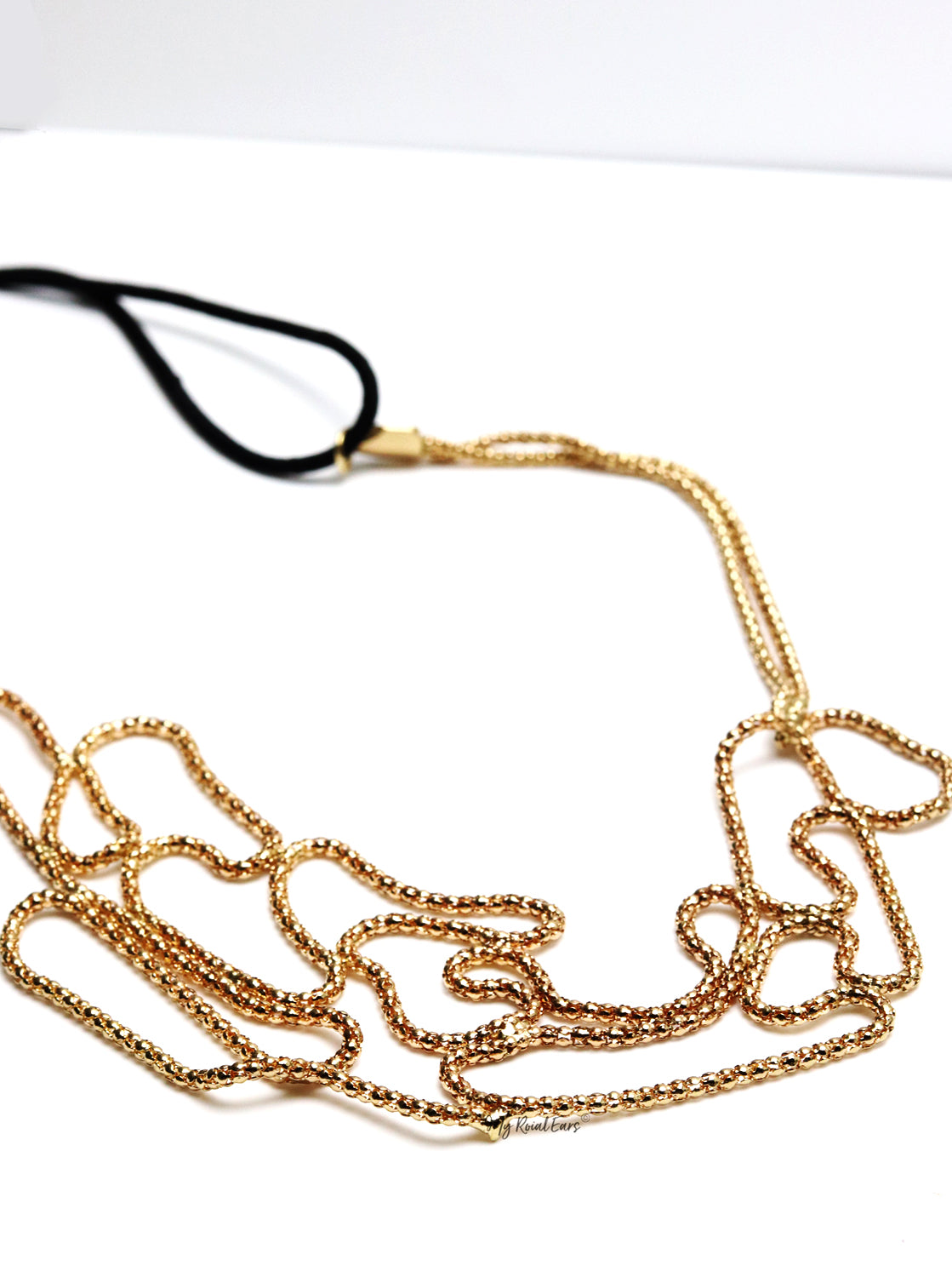 Queen Jacqeline- golden knitted pattern headband - Image 4