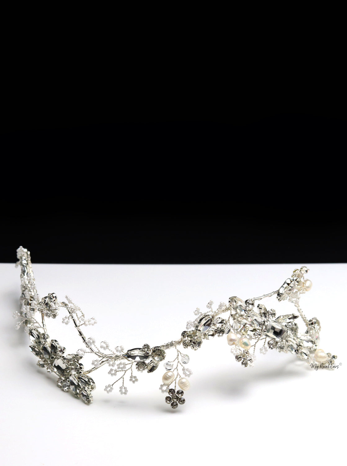 Queen Lizzie Silver- handmade bridal headpiece - Image 2