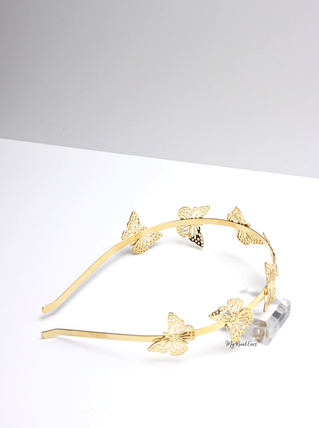 Queen Makeda- gold small butterfly headband - Image 11
