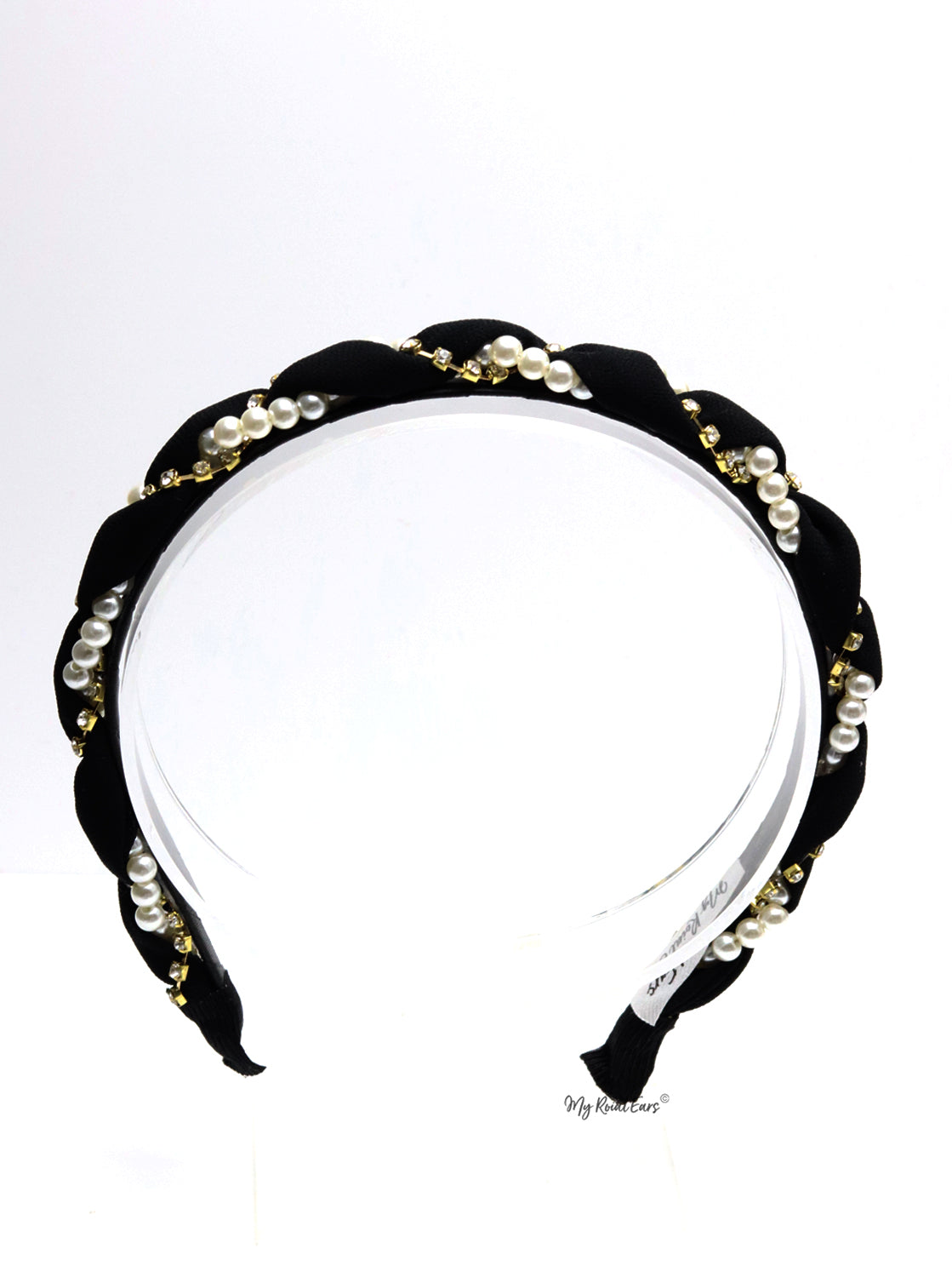 Queen Adeola- chiffon pearl interwoven headband - Image 4
