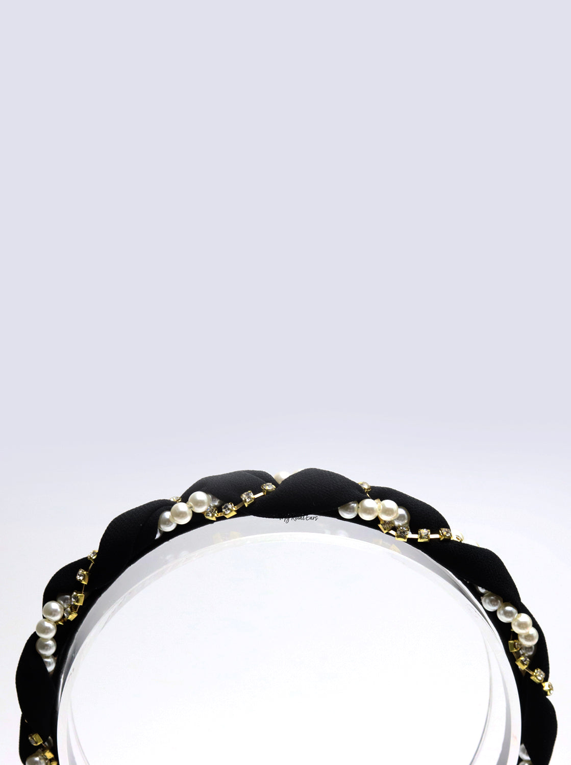 Queen Adeola- chiffon pearl interwoven headband - Image 2