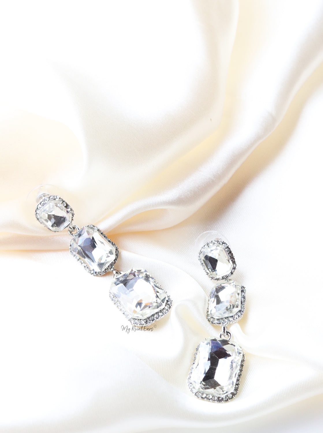 Q.Cosima-silver gemstones bridal earrings