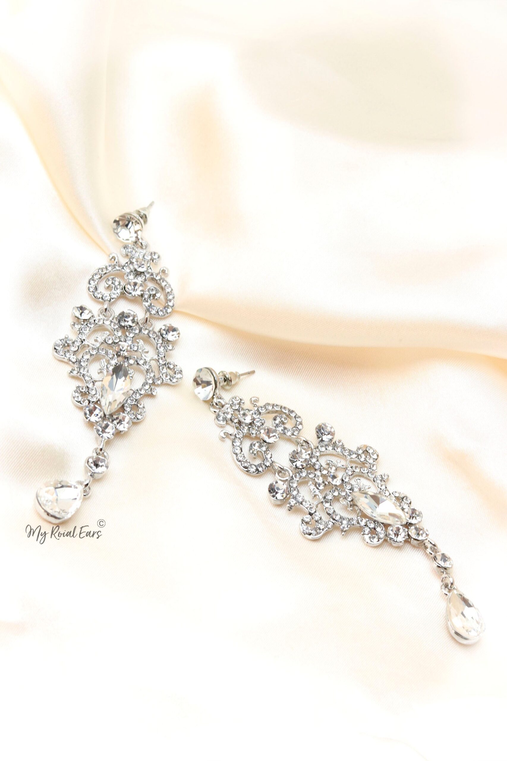 Q.Celeste- chandelier bridal statement drop earrings