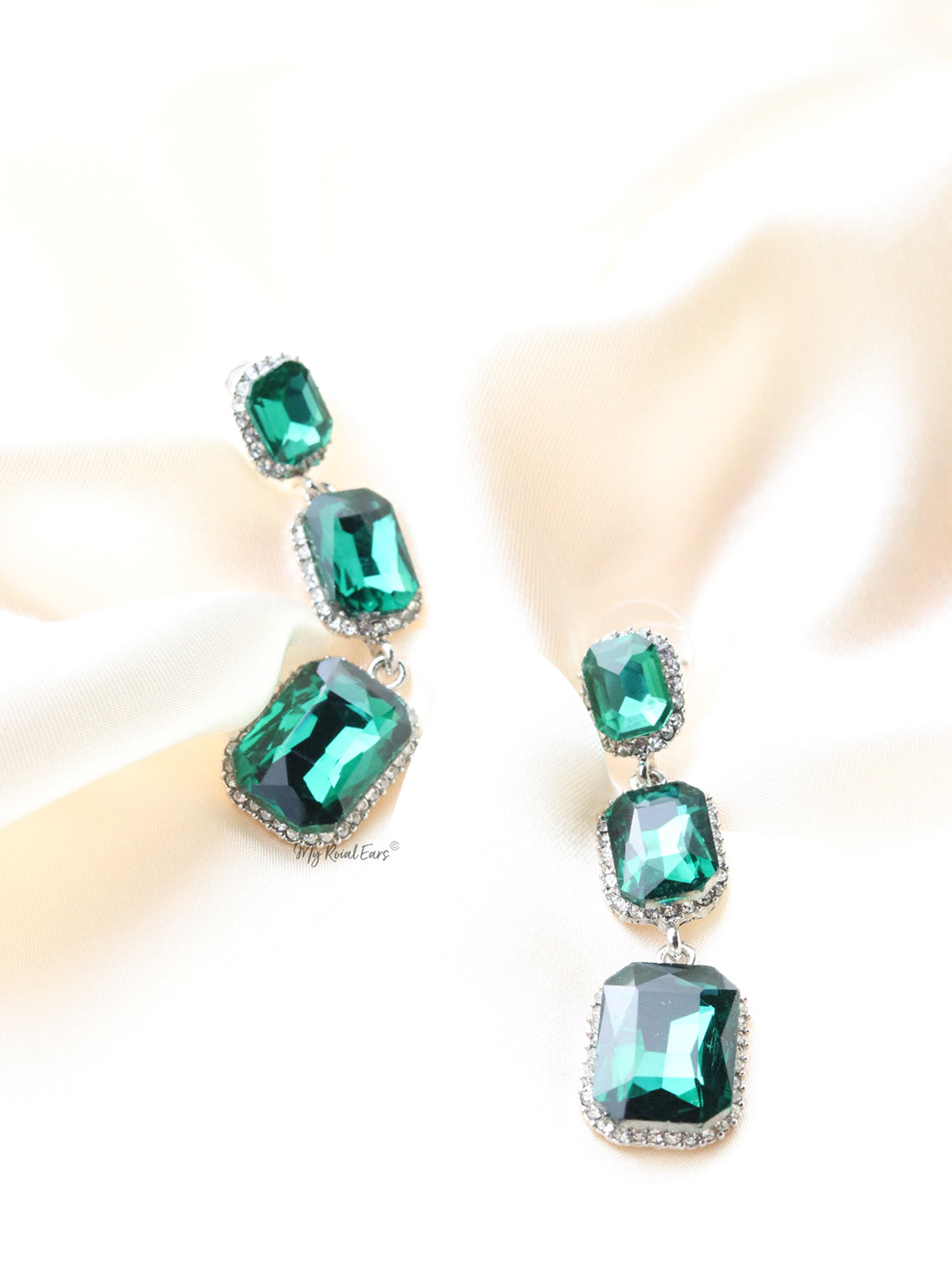 Q.Cosima-silver gemstones bridal earrings - Image 3