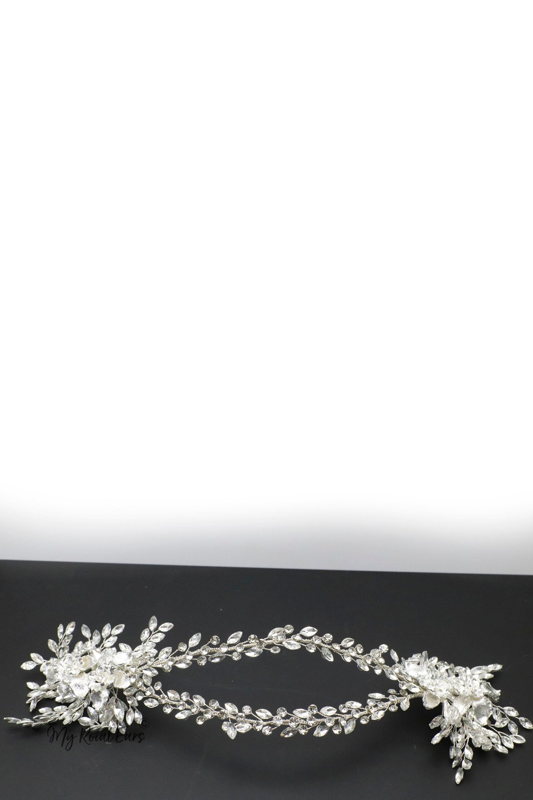 Queen Walda-floral style bridal headpiece