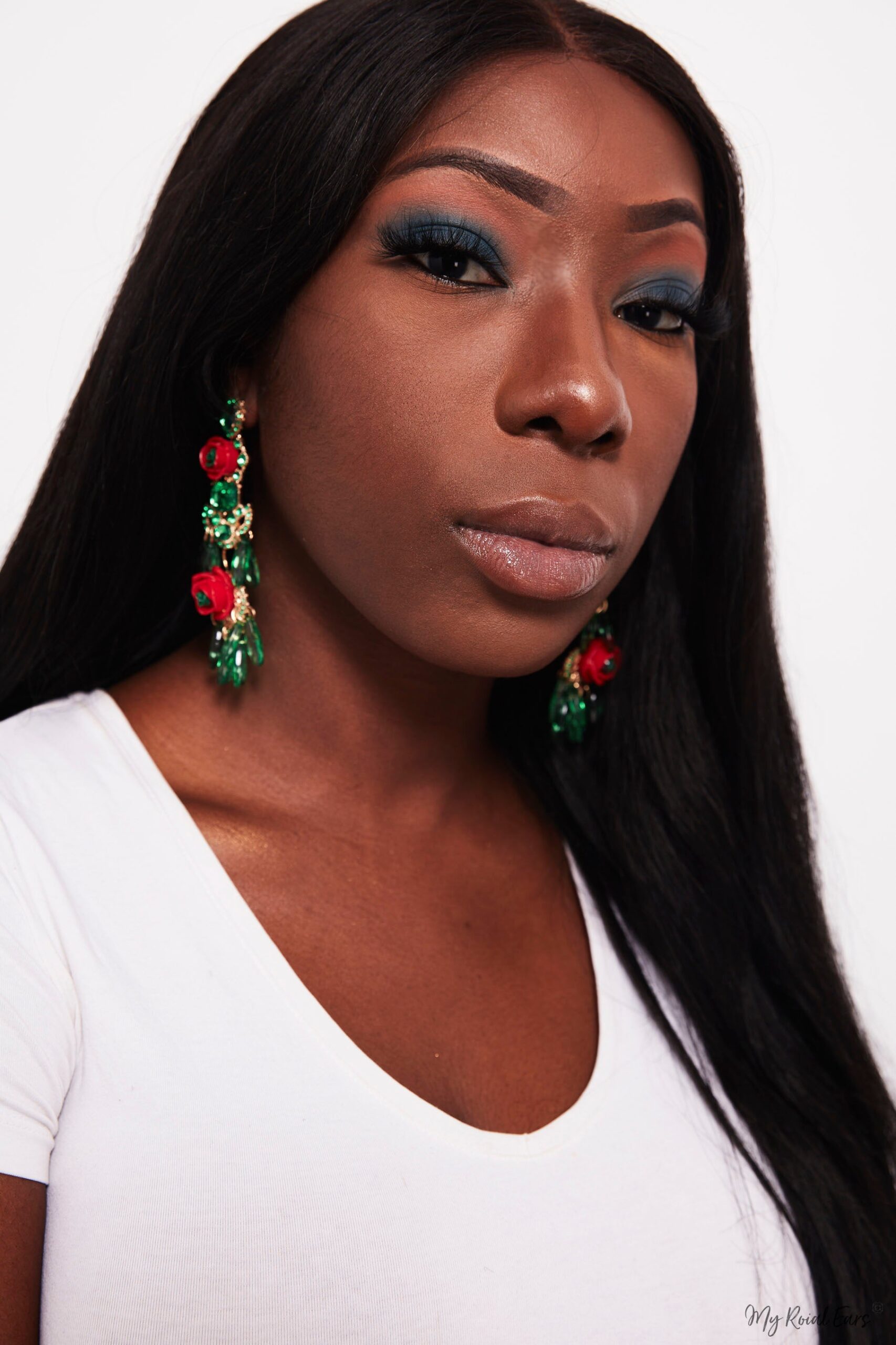 Foxglove Green-tassel statement drop earrings - My Roial Ears LTD
