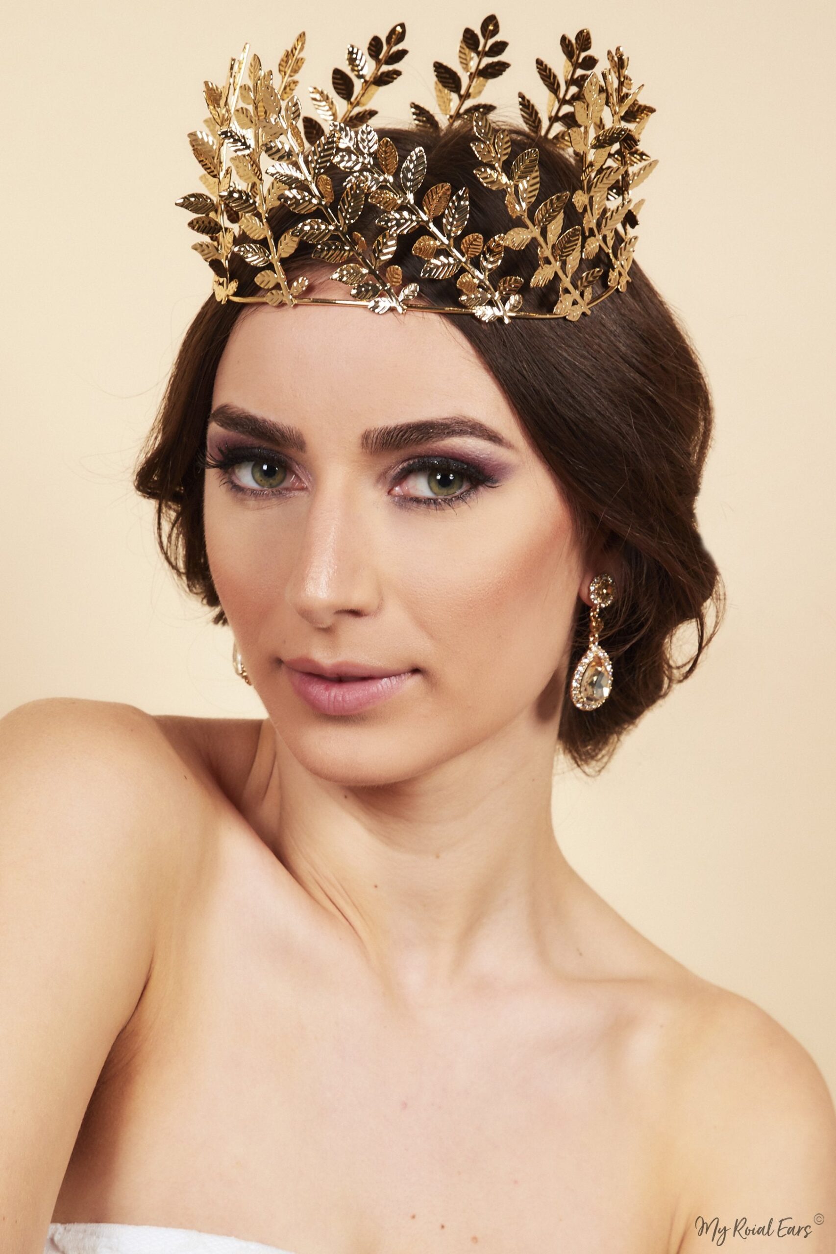 Queen Germaine- gold leafy crown - My Roial Ears LTD