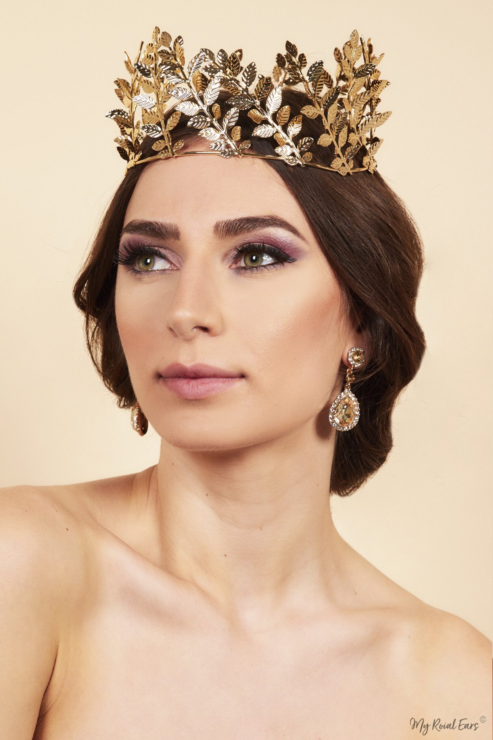 Queen Germaine- gold leafy crown - My Roial Ears LTD