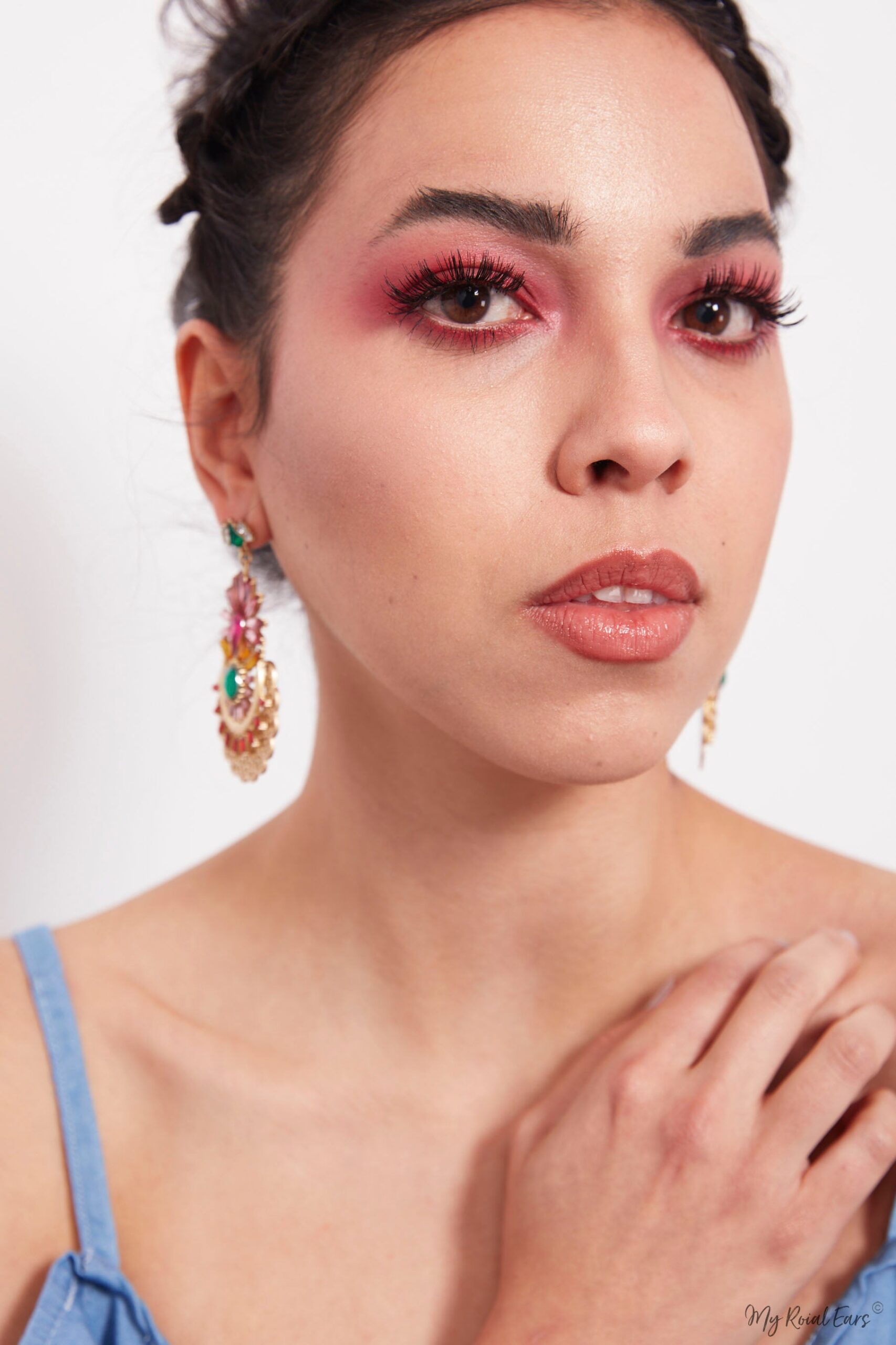 Rhododendron- pretty fairytale embellished earrings - My Roial Ears LTD
