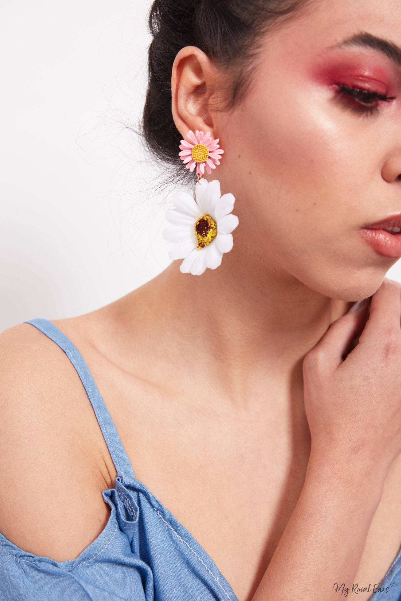 Rosemary Pink-Sweet summer beach flower earrings - My Roial Ears LTD