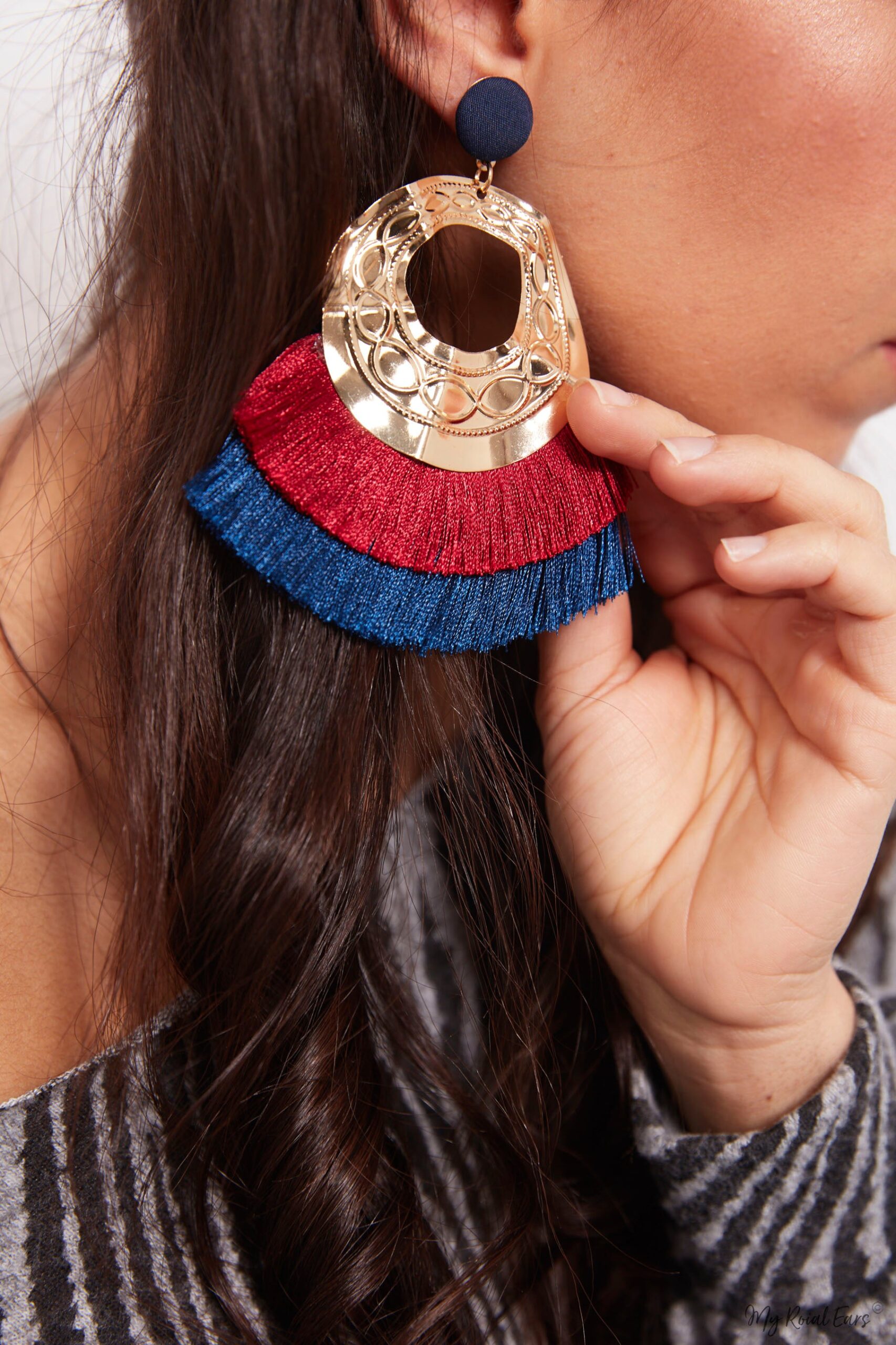 Lantana- Extravagant Tassel Hoop Earrings - My Roial Ears LTD