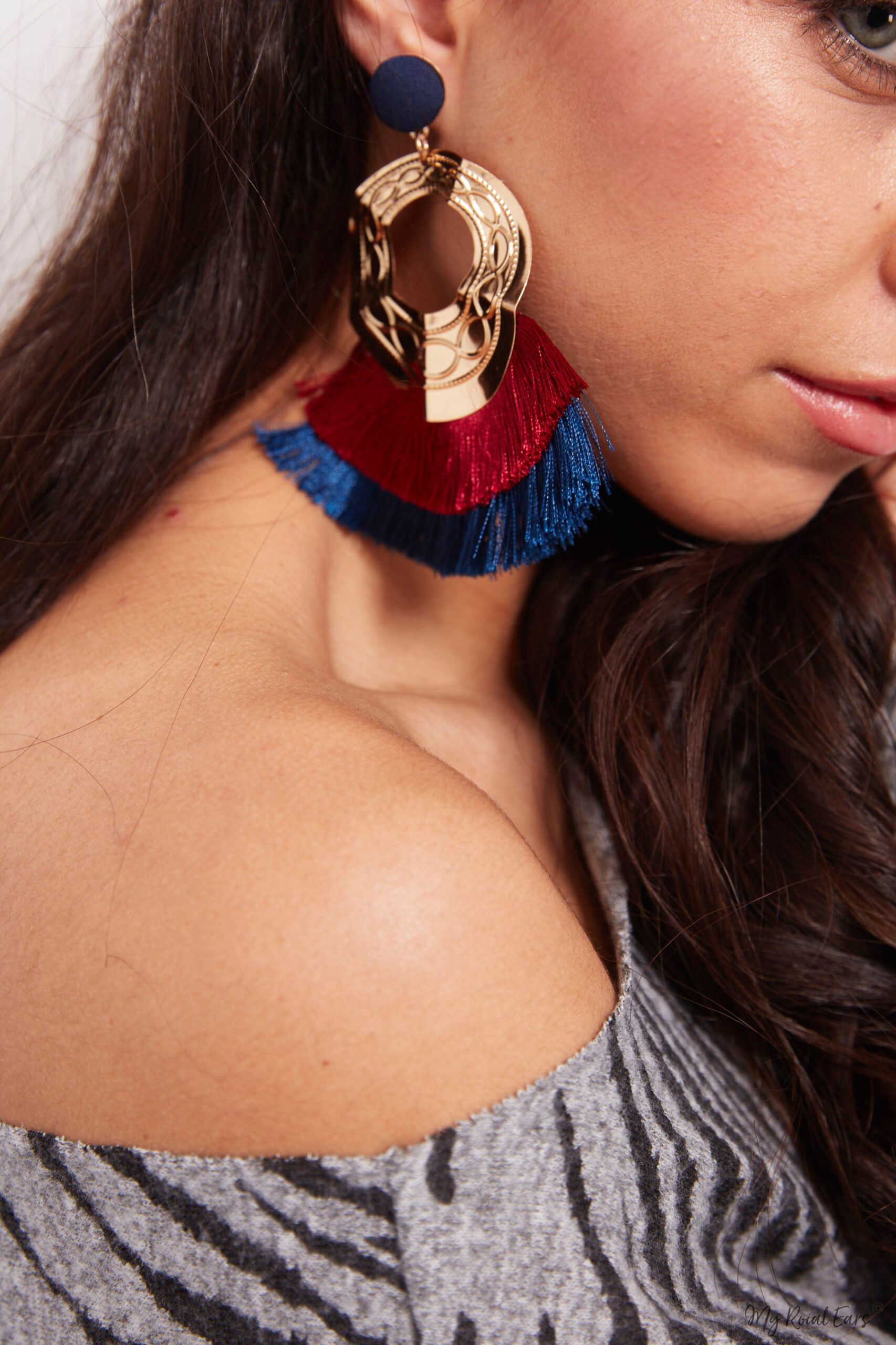Lantana- Extravagant Tassel Hoop Earrings - My Roial Ears LTD