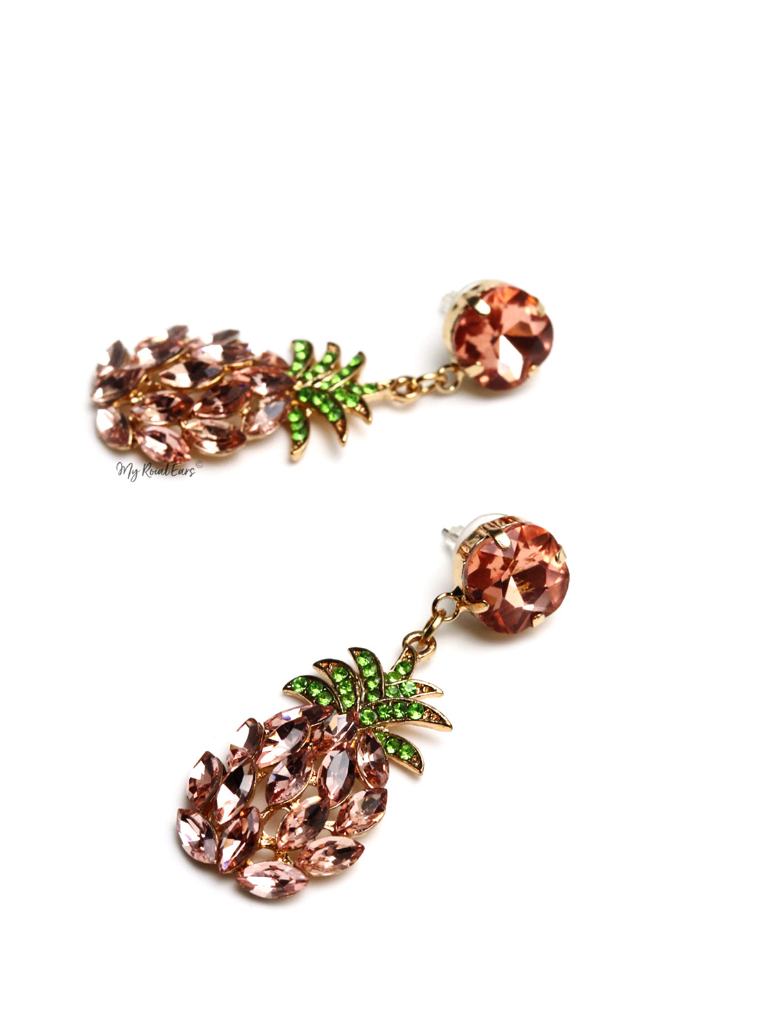 Vitella H- pineapple drop embellished earrings - Image 2